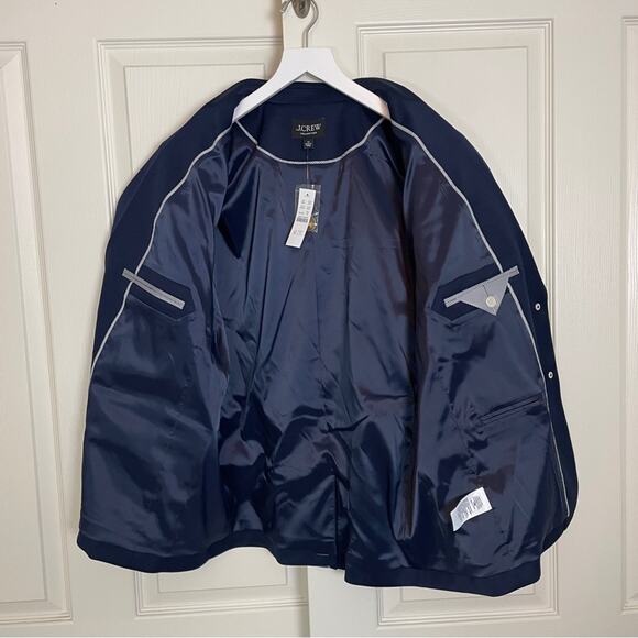 J. Crew Collection Navy Wool Twill Blazer Lined NWT - Picture 4 of 11